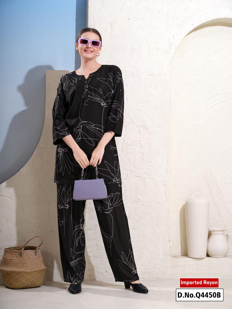 WOMEN IMPORTED REYON CORD SET