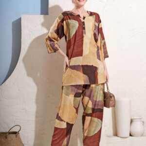 WOMEN IMPORTED REYON CORD SET