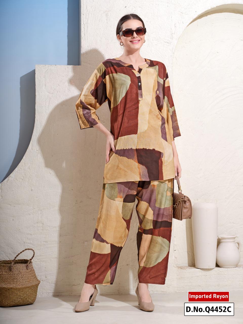 WOMEN IMPORTED REYON CORD SET